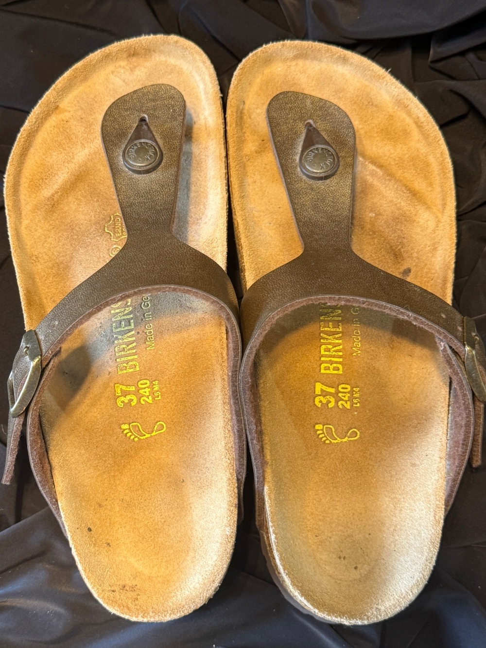 Birkenstock Gizeh Thong Sandals Copper Brown Womens 6 EU 37 - Picture 5 of 10